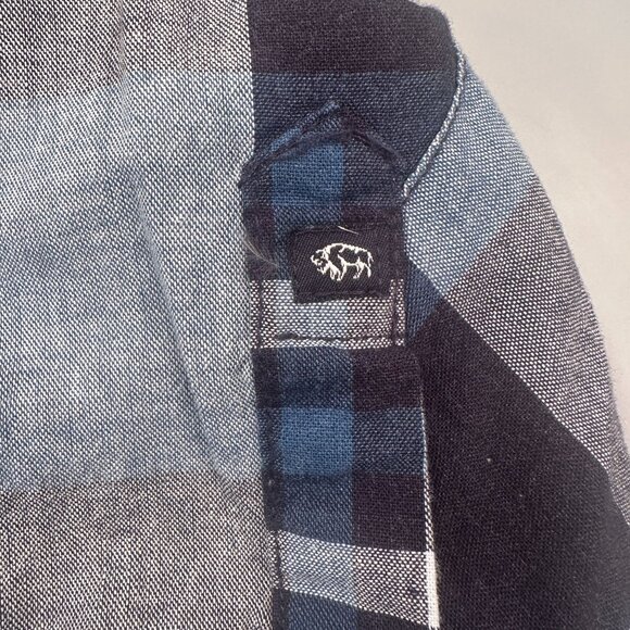 Buffalo David Bitton Pearl Snap Window Pane Shacket Mens Zipper Cowboy Western - Picture 15 of 16